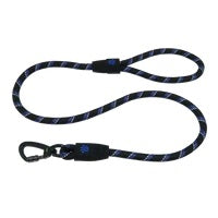 DOCO® 5ft Reflective Rope Leash w/ Click & Lock Snap (3/8" Width x 5ft) Blue