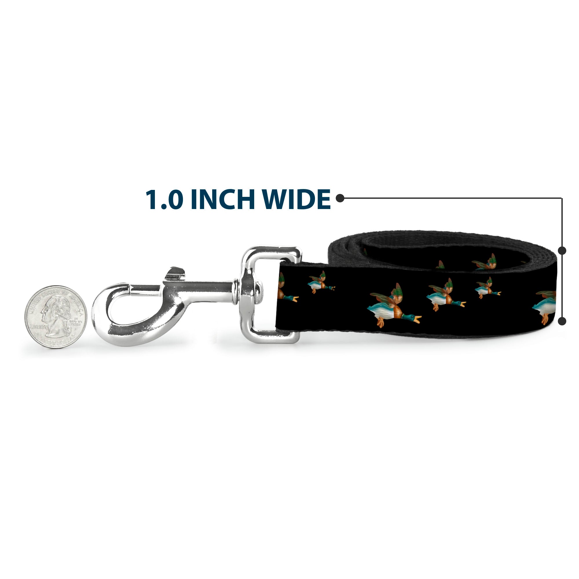 Dog Leash - Flying Mallards Black