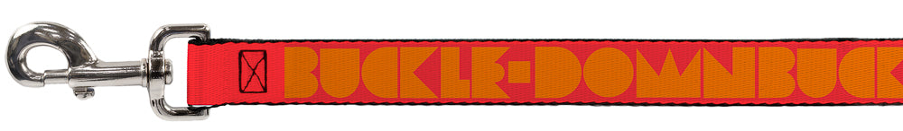 Dog Leash - BUCKLE-DOWN Shapes Red/Orange