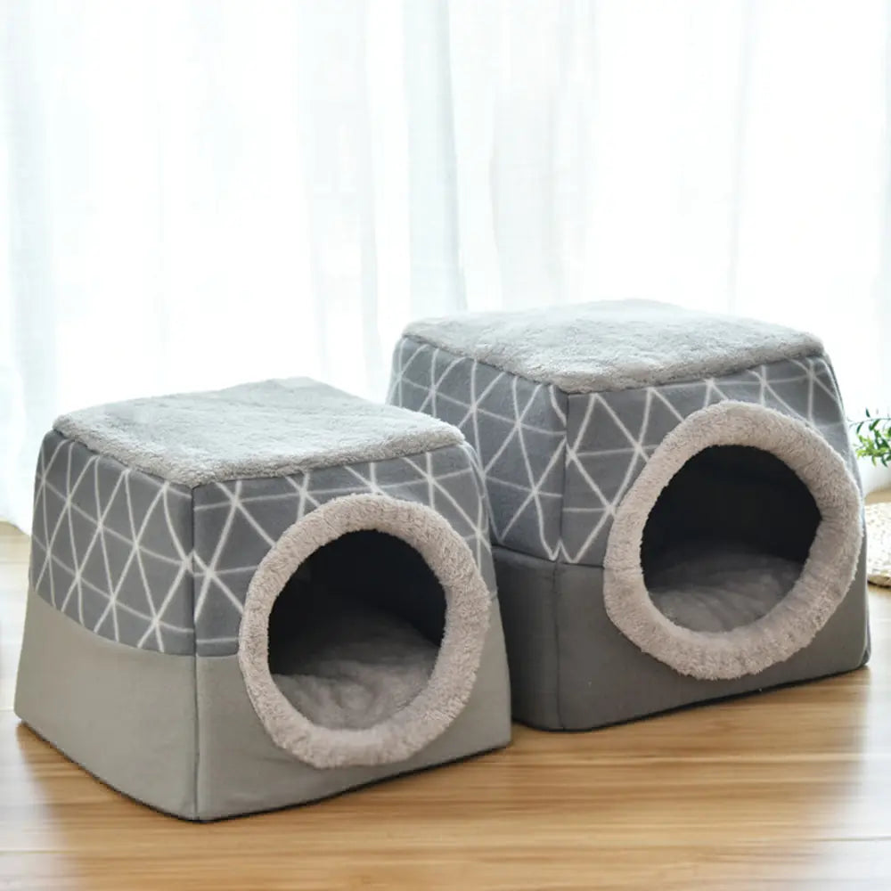 Pet Dog and Cat Bed Villa - Dual Use Space Capsule Grey XL