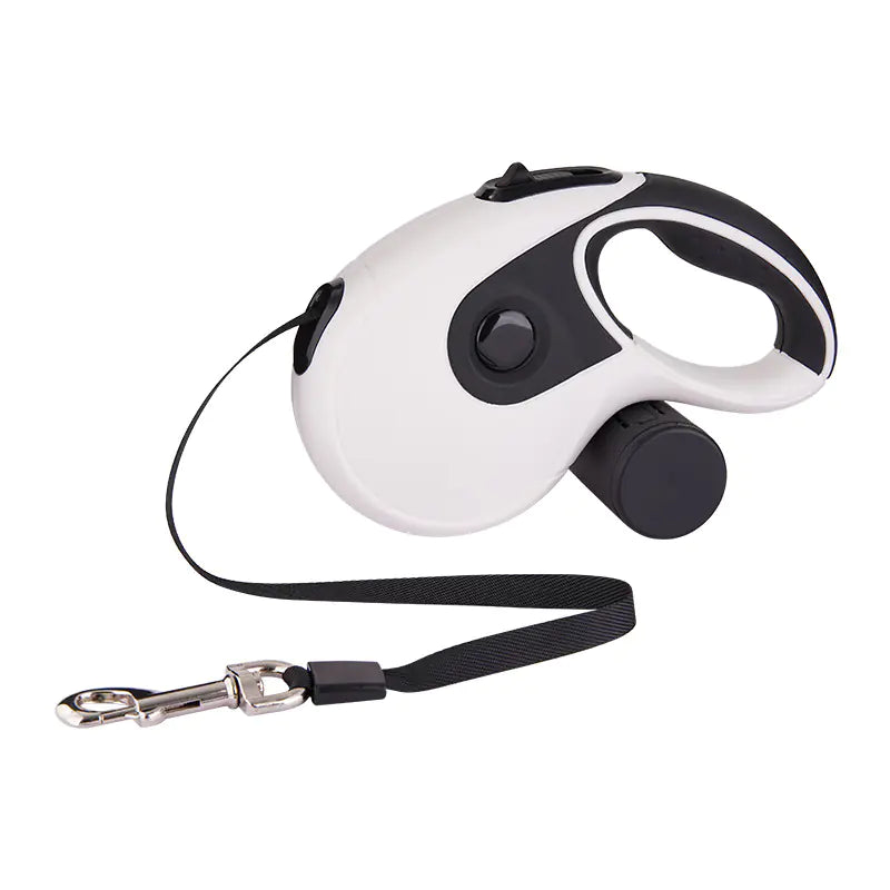 Automatic Retractable Dog Leash – 5M, Built-In Storage | 6 Colors White 5M