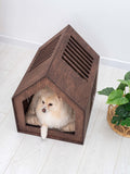 wooden indoor pet house