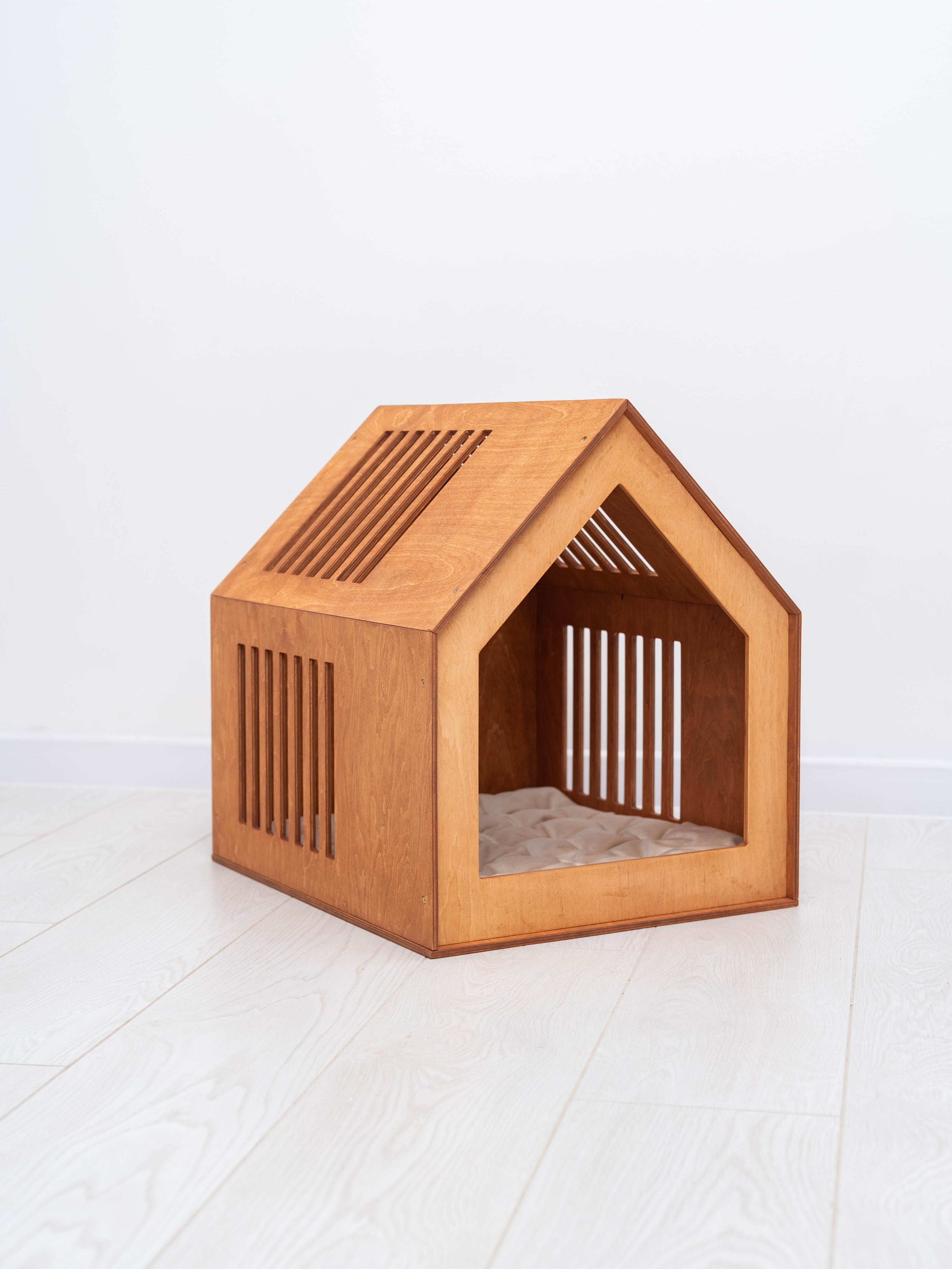 wooden indoor pet house
