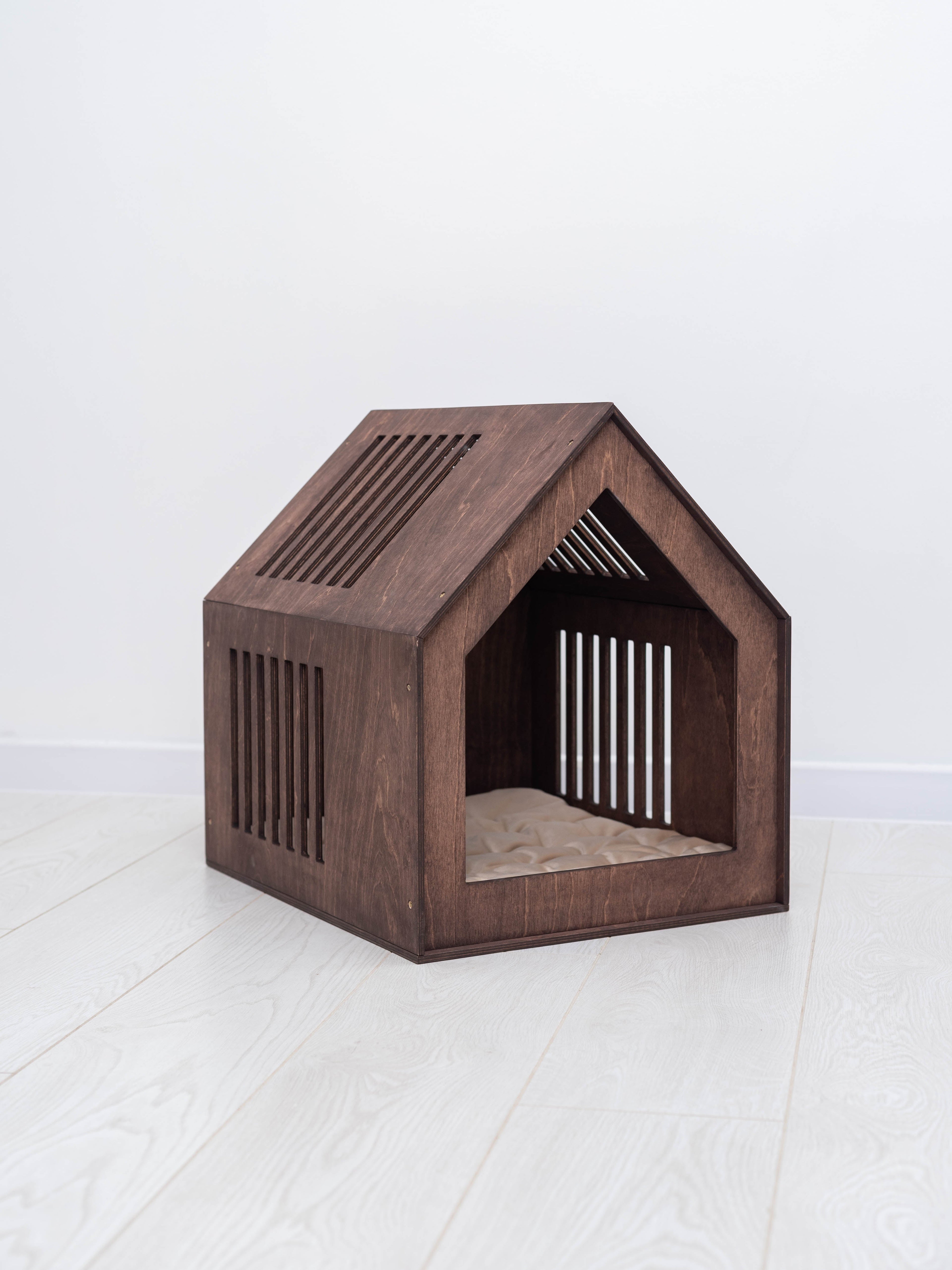 wooden indoor pet house