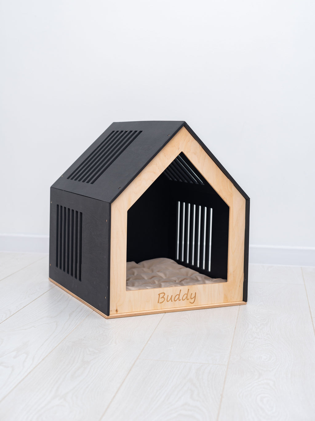 wooden indoor pet house