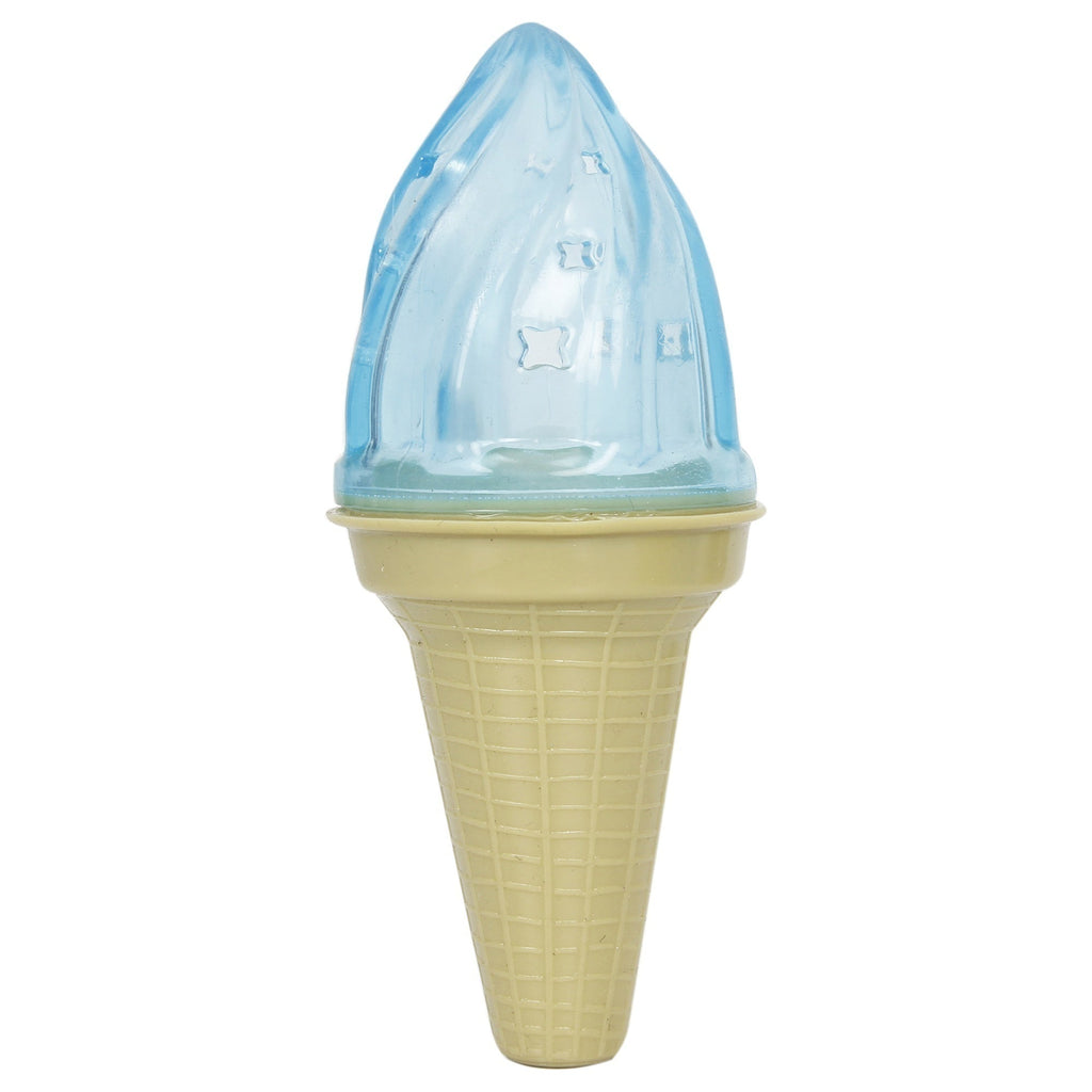 Pet Life ® 'Lick & Gnaw' Ice Cream Cone Freezable and Chewable Tossing Waterproof Floating Pet Dog Toy w/ Insertable Treat pocket Blue
