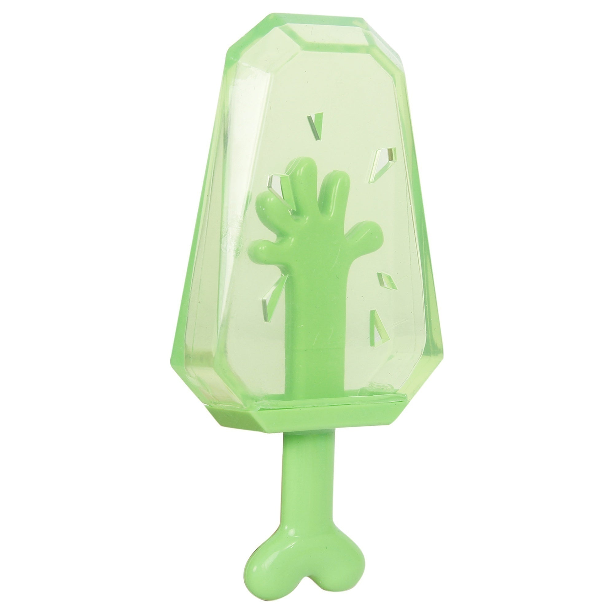 Pet Life ® 'Lick & Gnaw' Cooling Ices Cone Freezable and Chewable Tossing Waterproof Floating Pet Dog Toy Green