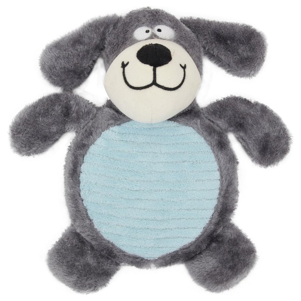 Pet Life ® 2-piece Dual Squeaker and Plush Animal Dog Toy Set