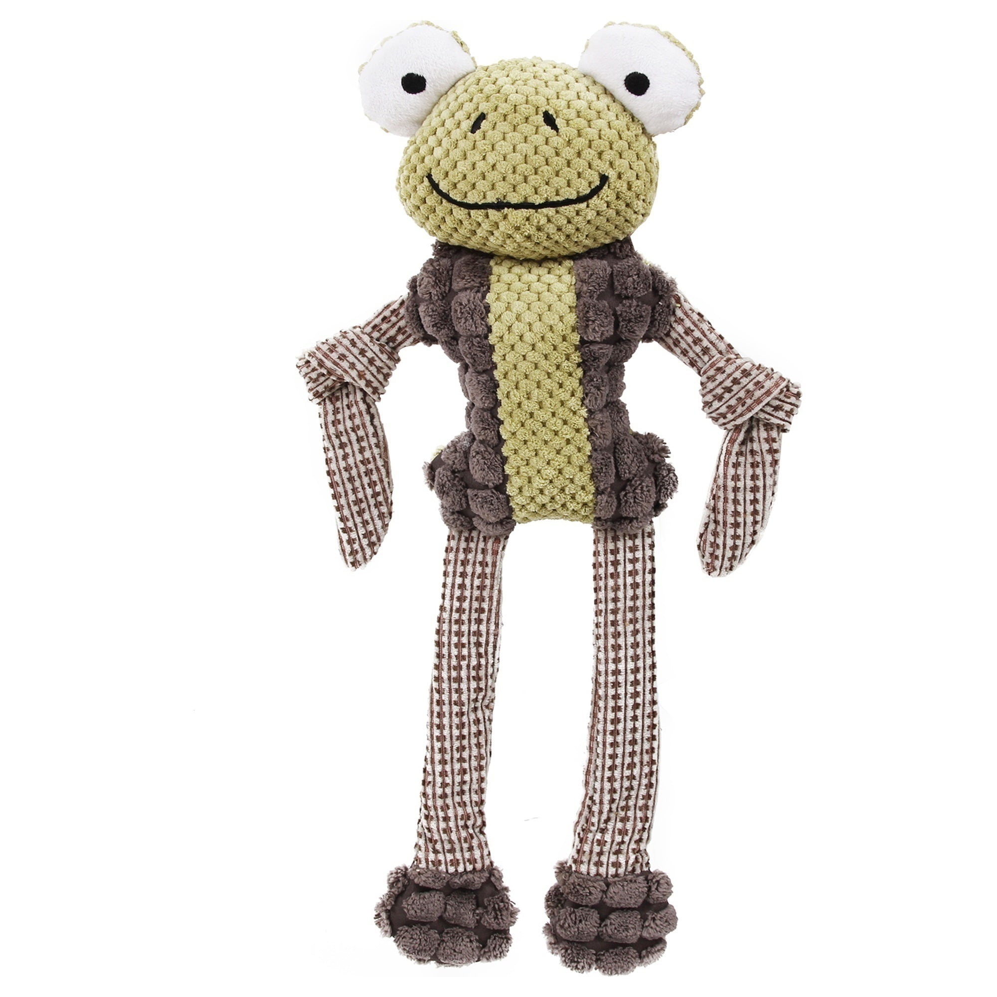 Pet Life ® 'Bull Mannequin' Natural Jute Rope Chew Tug Plush Dog Toy Olive Brown