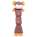 Pet Life ® Animated Extra Long Nylon Squeaker Water-resistant Plush Dog Toy Brown