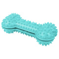 Pet Life ® 'Denta-Bone' TPR Treat Dispensing and Dental Cleaning Durable Dog Toy Blue