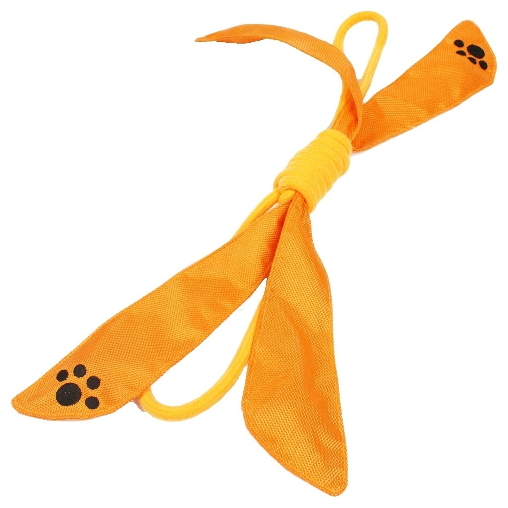 Pet Life ® 'Extreme Bow' Sporty Rope and Squeak Dog Toy Orange