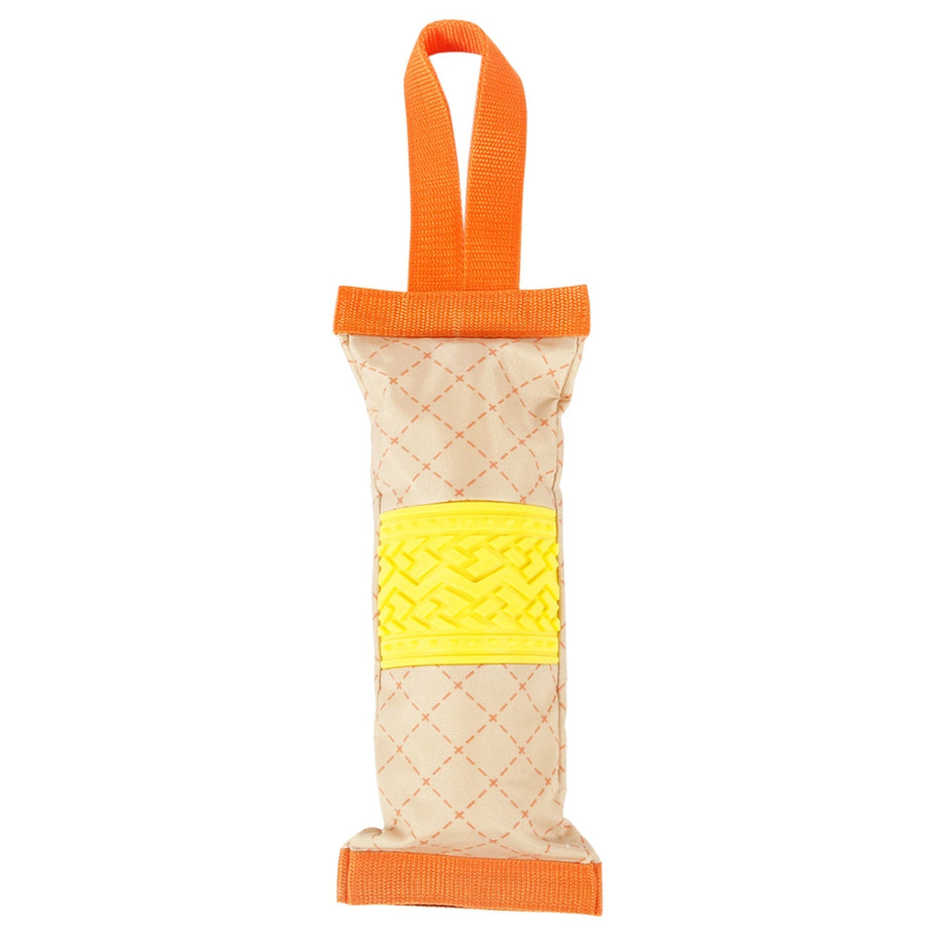 Pet Life ® 'Quash' Water Bottle Inserting Nylon and Rubber Crackling Dog Toy Orange