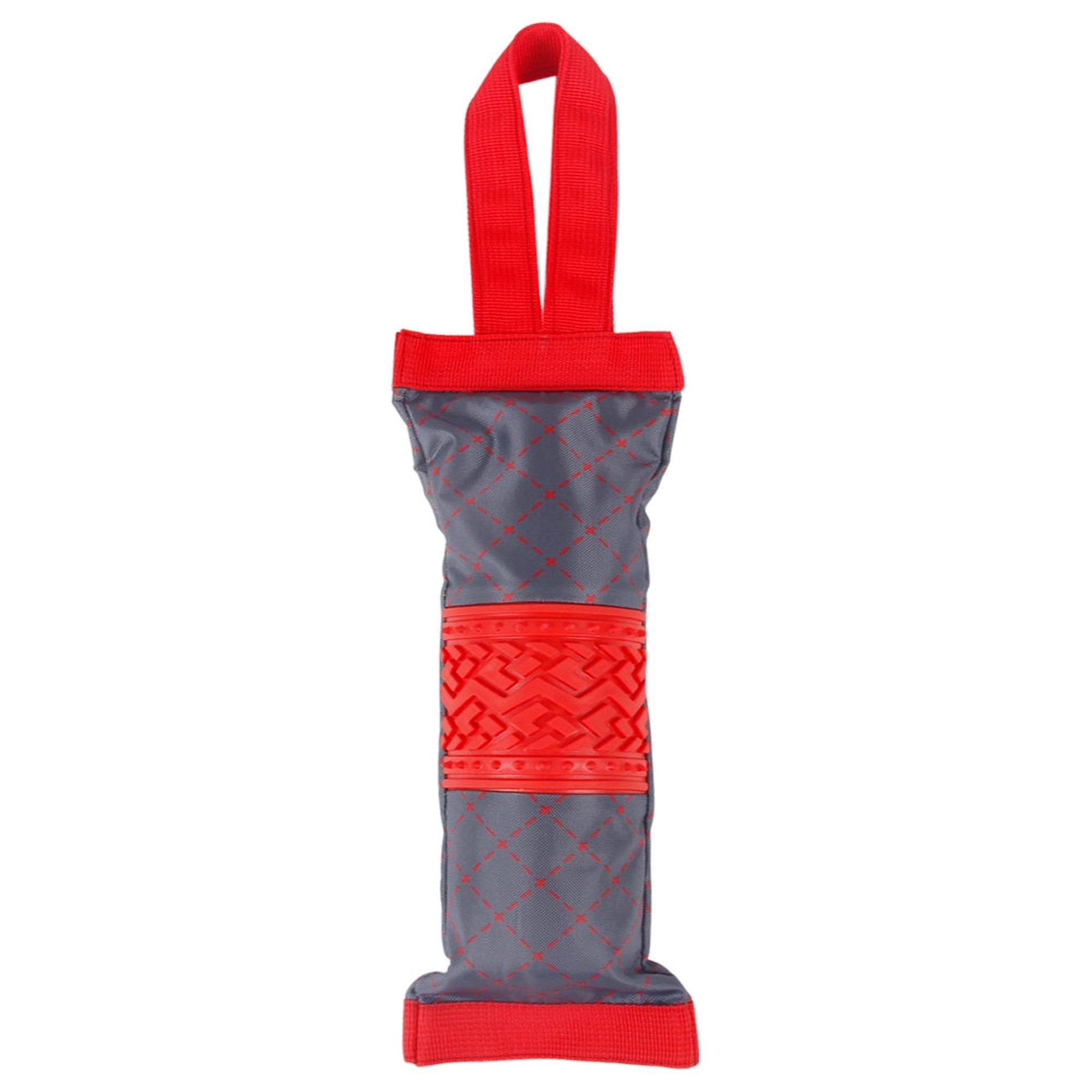 Pet Life ® 'Quash' Water Bottle Inserting Nylon and Rubber Crackling Dog Toy Red