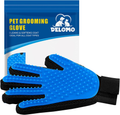 Dog Cat Small Animal Grooming Glove Deshedding Hair Remover Brush Mitt Tool Blue