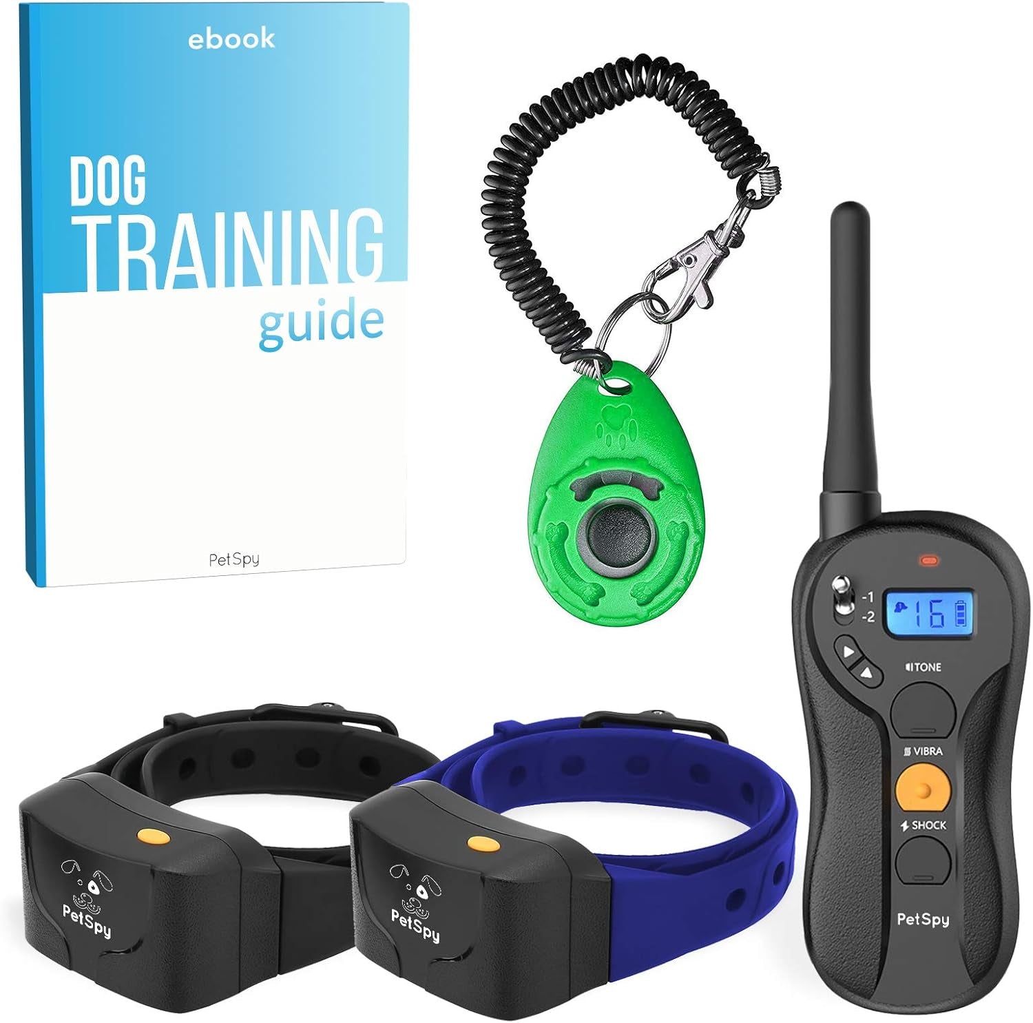 Dog Training Collar Remote Beep Vibration Shock Waterproof 1 or 2 Dogs P620 Full Set Two Dogs