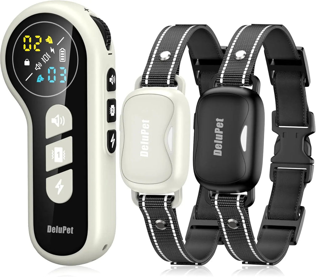 Dog Training Collar with Remote for 2 Dogs, 4500ft Range, Rechargeable Grey