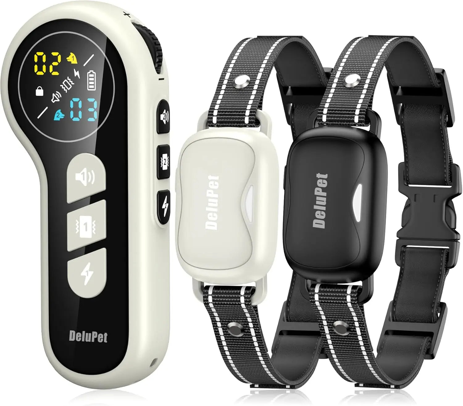 Dog Training Collar with Remote for 2 Dogs, 4500ft Range, Rechargeable Grey
