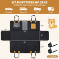 Dog Car Seat Cover Protector for Back Seat with Mesh Windows-Black Default Title