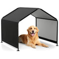 Dog Shade Shelter with Waterproof Roof for Large Medium Small Breeds-Black Default Title