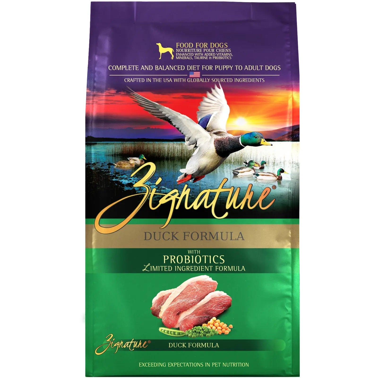 Duck Formula Dry Dog Food by Zignature 25lbs (No shipping)