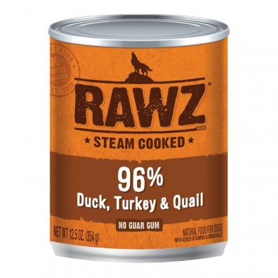 Duck, Turkey & Quail Wet Dog Food by Rawz Duck Turkey & Quail