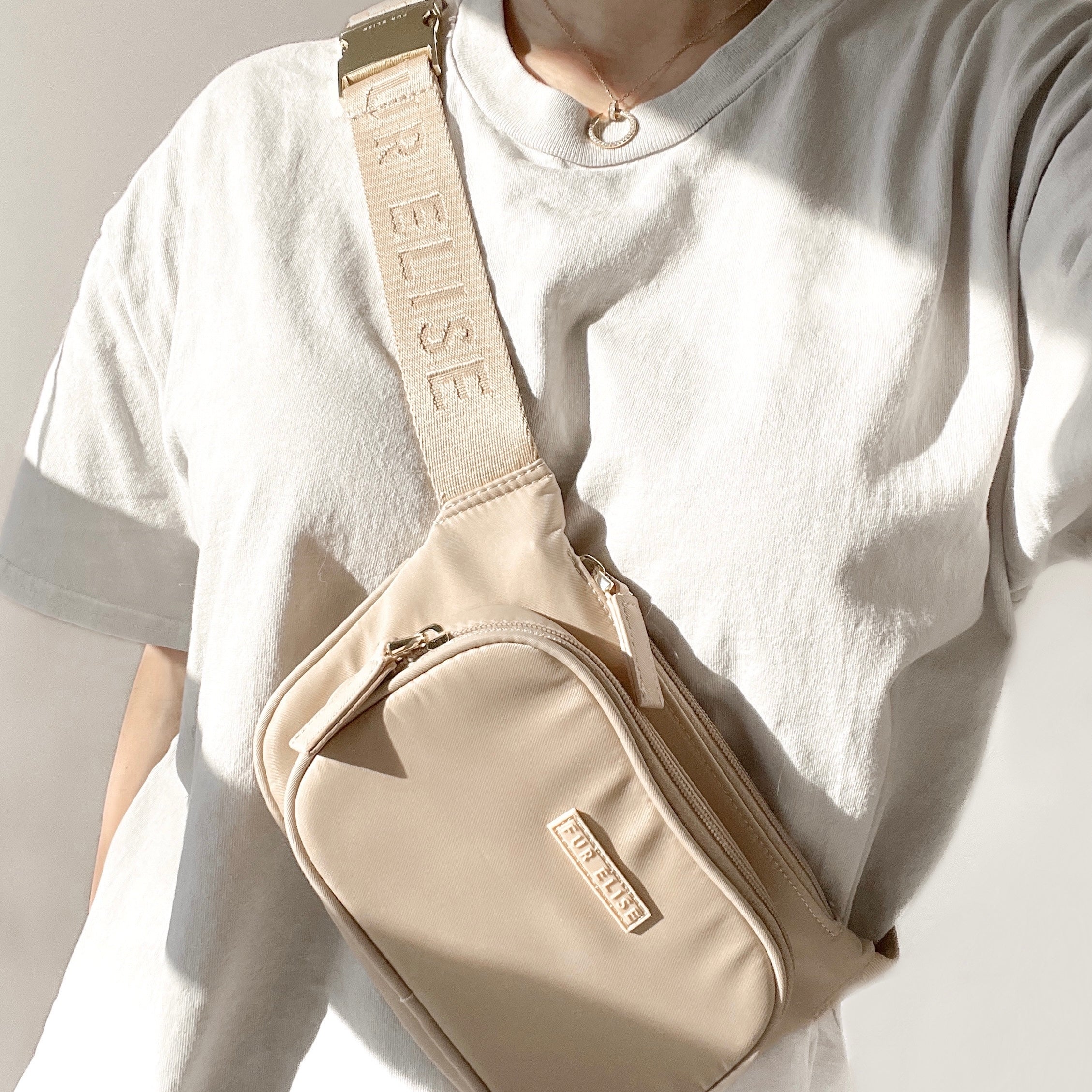 Fur Elise Dog Walking Bag - Sand