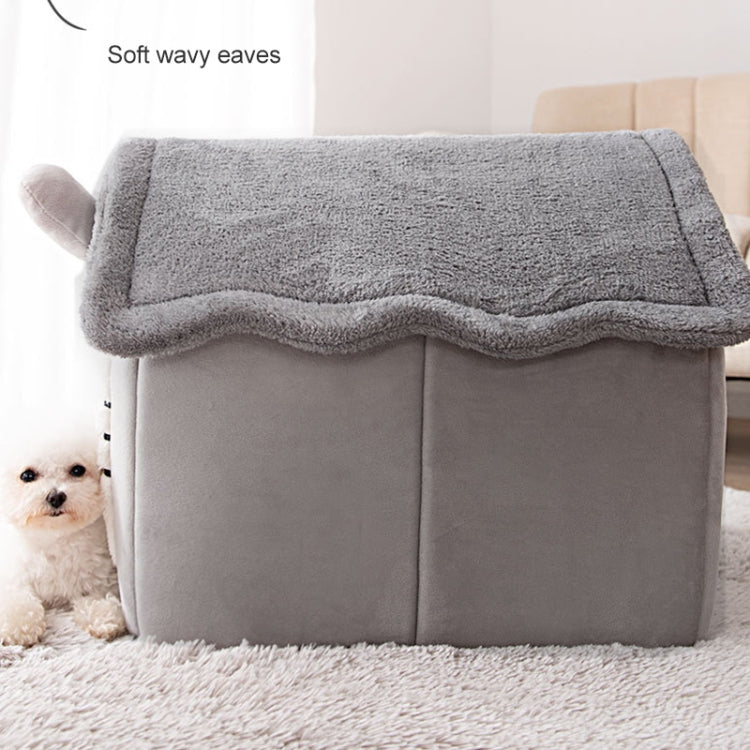 House Type Universal Removable and Washable Pet Dog Cat Bed Pet Supplies, Size:M(Pink Starry Sky)