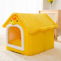 House Type Universal Removable and Washable Pet Dog Cat Bed Pet Supplies, Size:L(Yellow Chick)