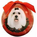 Maltese Christmas Ornament