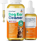 Gentle Natural Dog Ear Cleaner - Effective Relief for Wax, Itch & Irritation 1 Oz