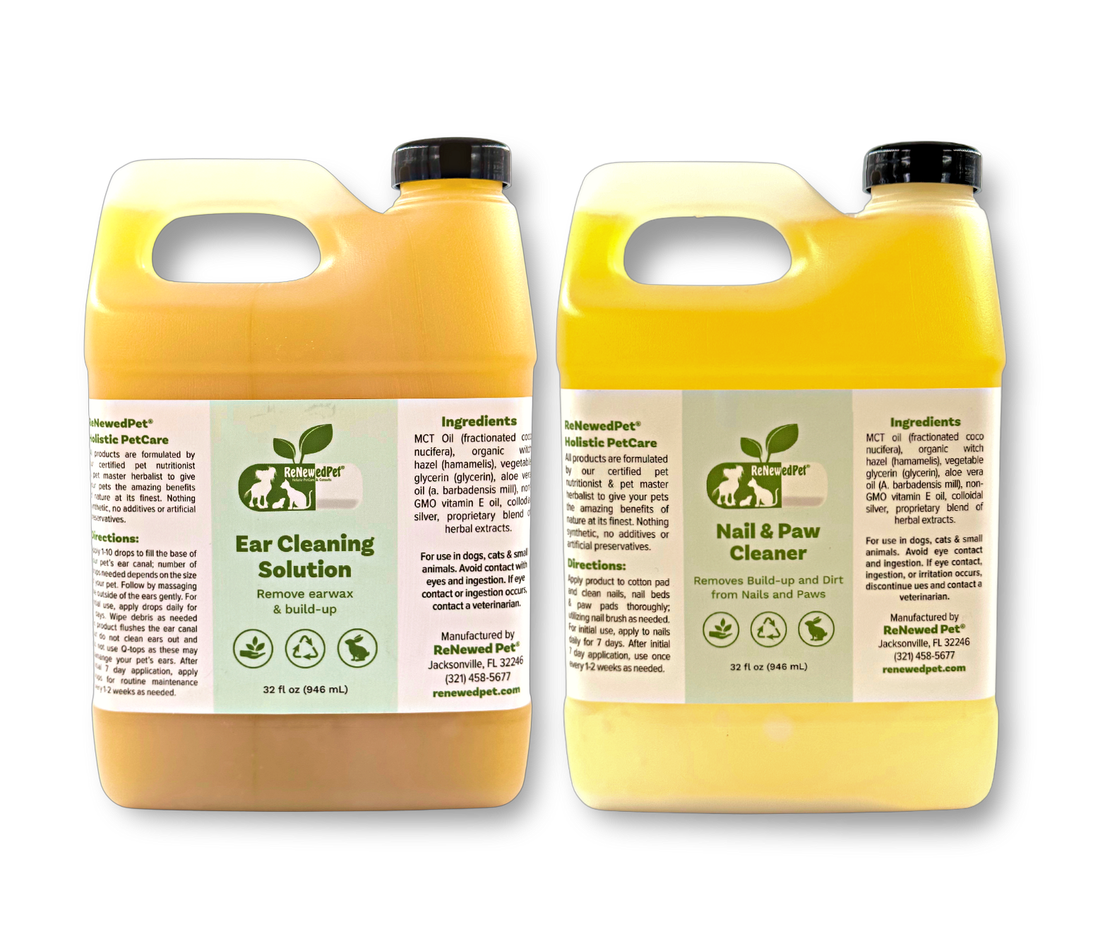 4-ALL PETS EAR & NAIL CLEANER KIT 32 OZ. ($6.24 oz.) WITHOUT COTTON PADS