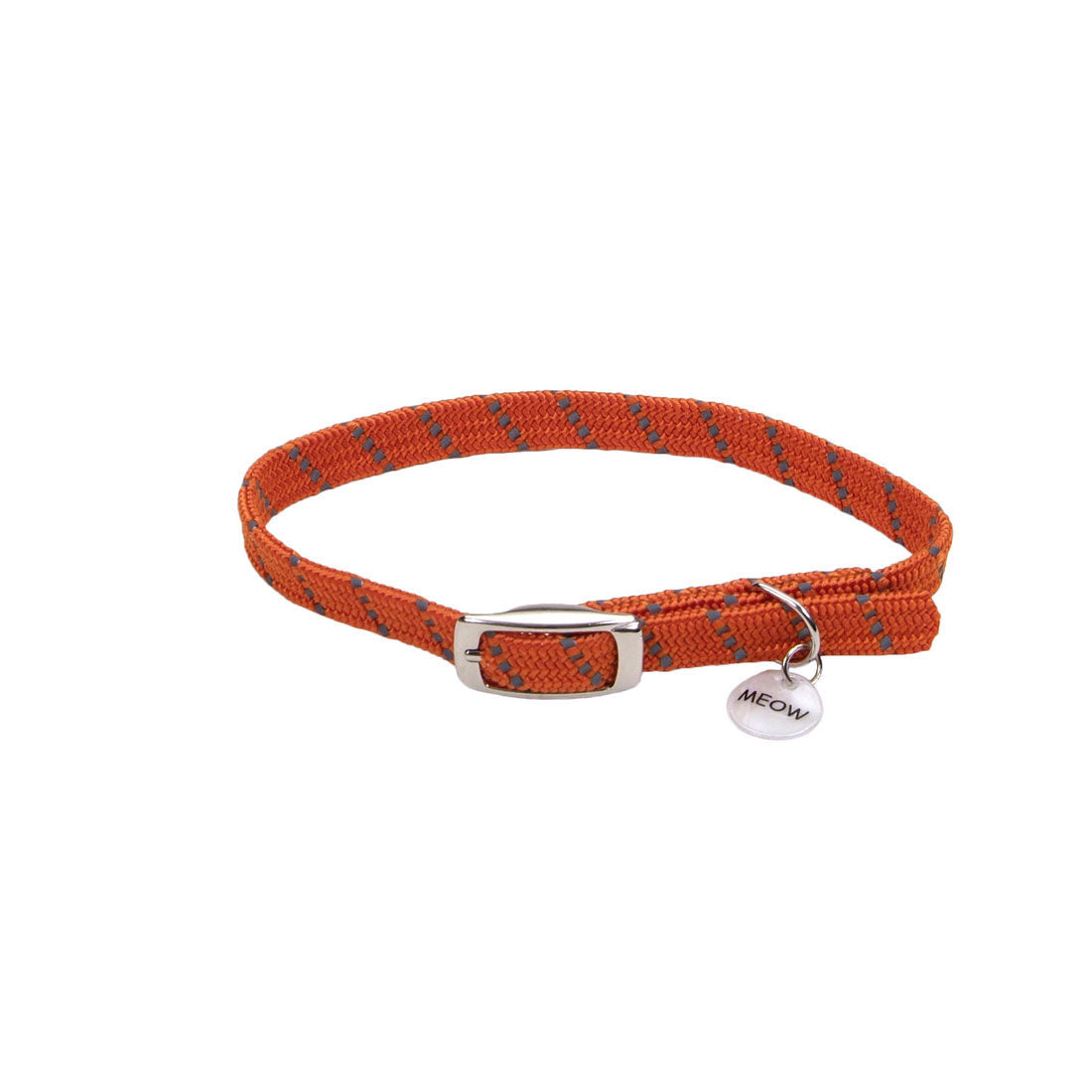Coastal Elasta Cat Reflective Safety Stretch Collar Orange