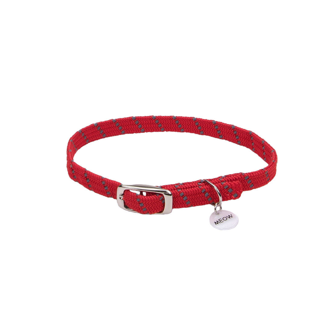 Coastal Elasta Cat Reflective Safety Stretch Collar Red