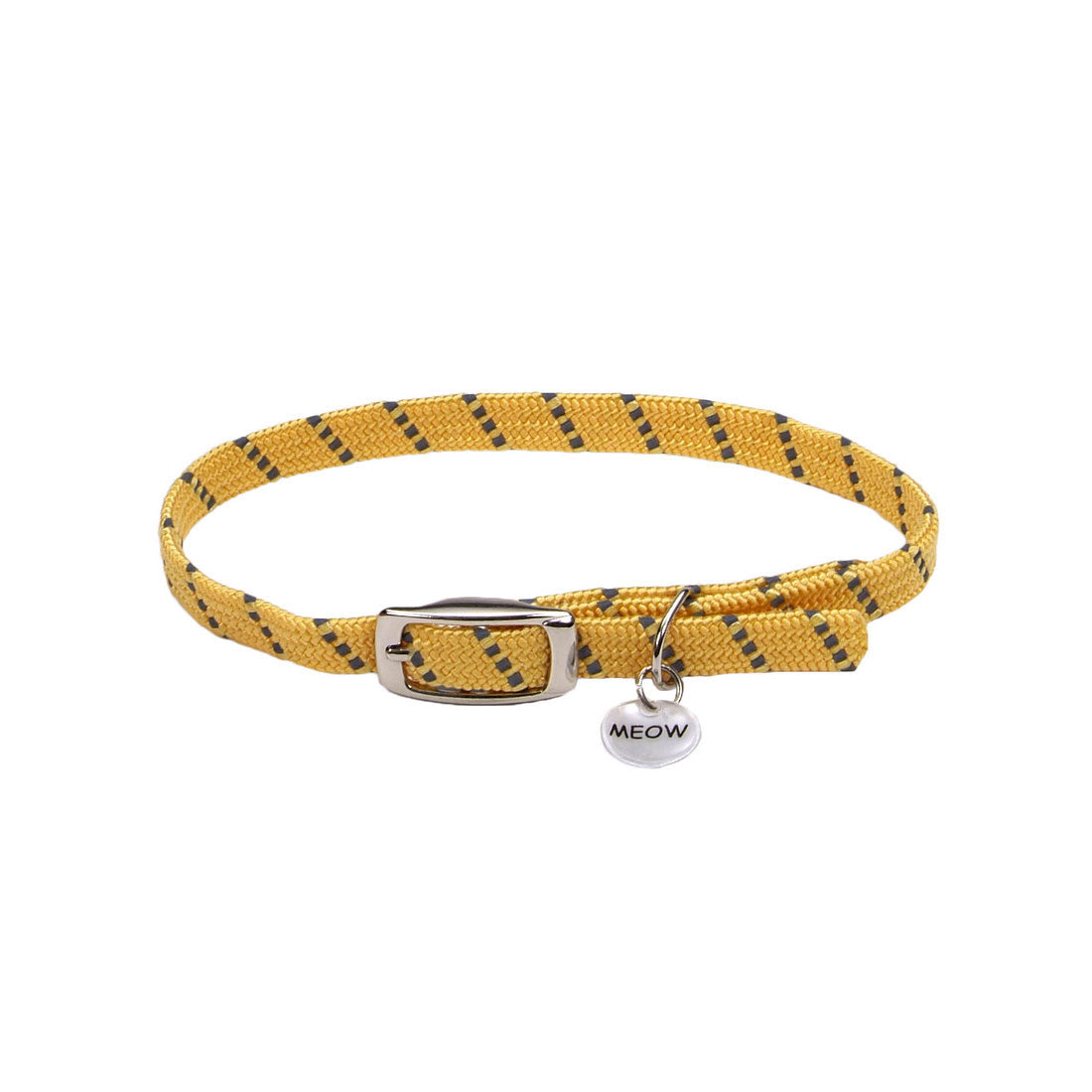 Coastal Elasta Cat Reflective Safety Stretch Collar Yellow