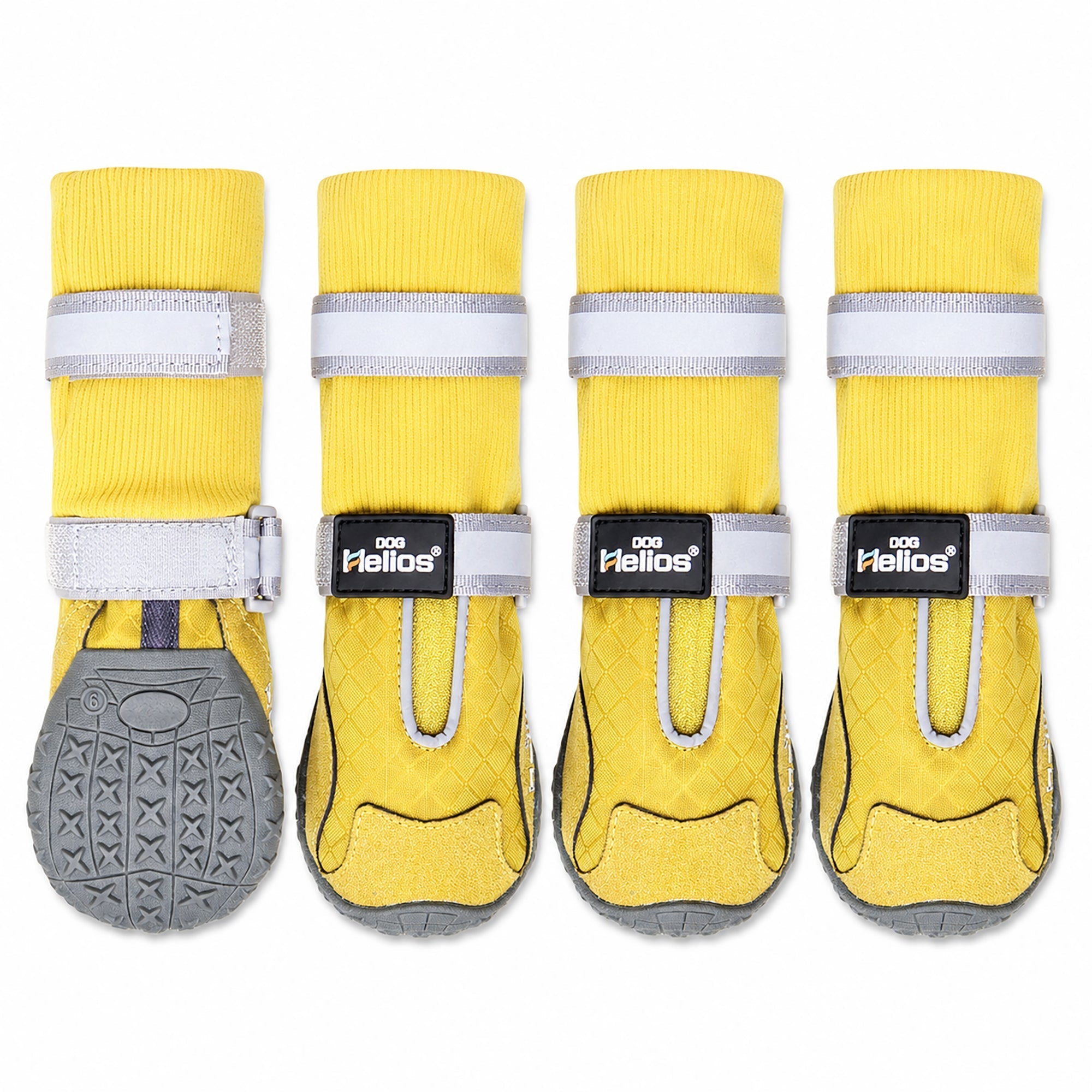 Dog Helios 'Traverse' Premium Grip High-Ankle Outdoor Dog Boots - Set Of 4 Yellow
