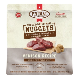 Venison Nuggets for Dogs by Primal- 14oz (Freeze-dried)