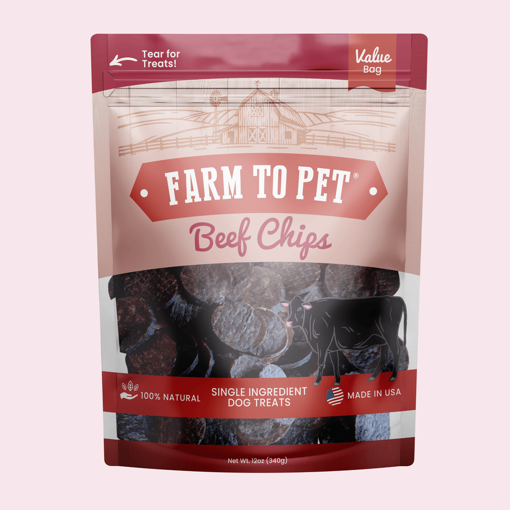 Beef Chips Dog Treats | Single-Ingredient Healthy Treats for Dogs Value 12oz