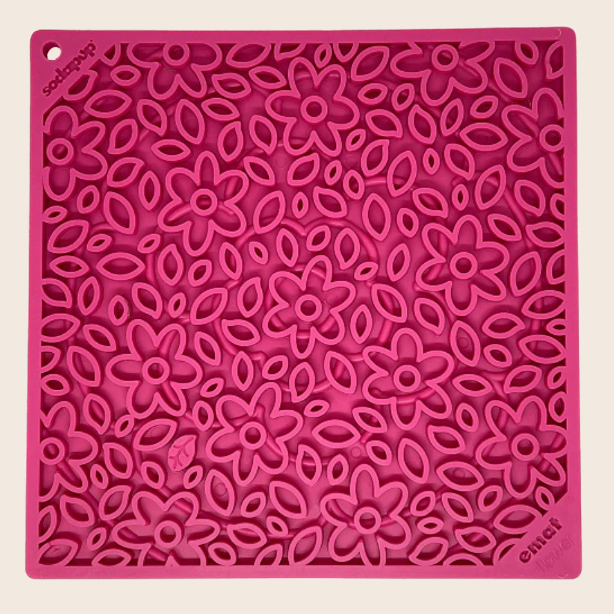 Dog Lick Mats Pink Flower Power