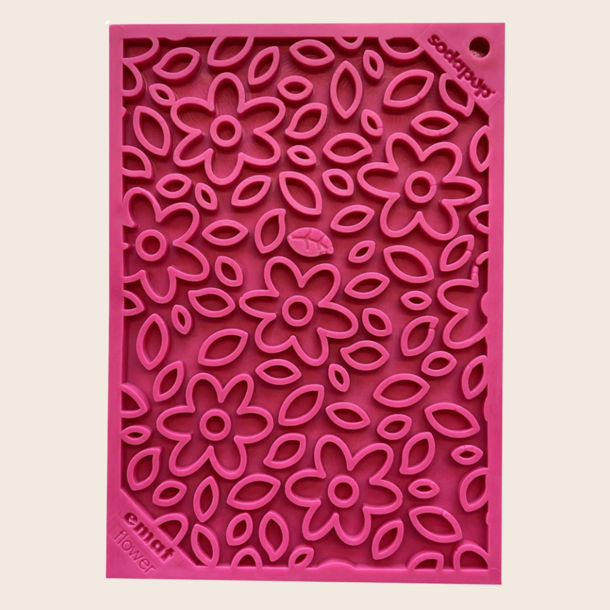 Lick Mats for Cats and Small Dogs Pink Flower Power