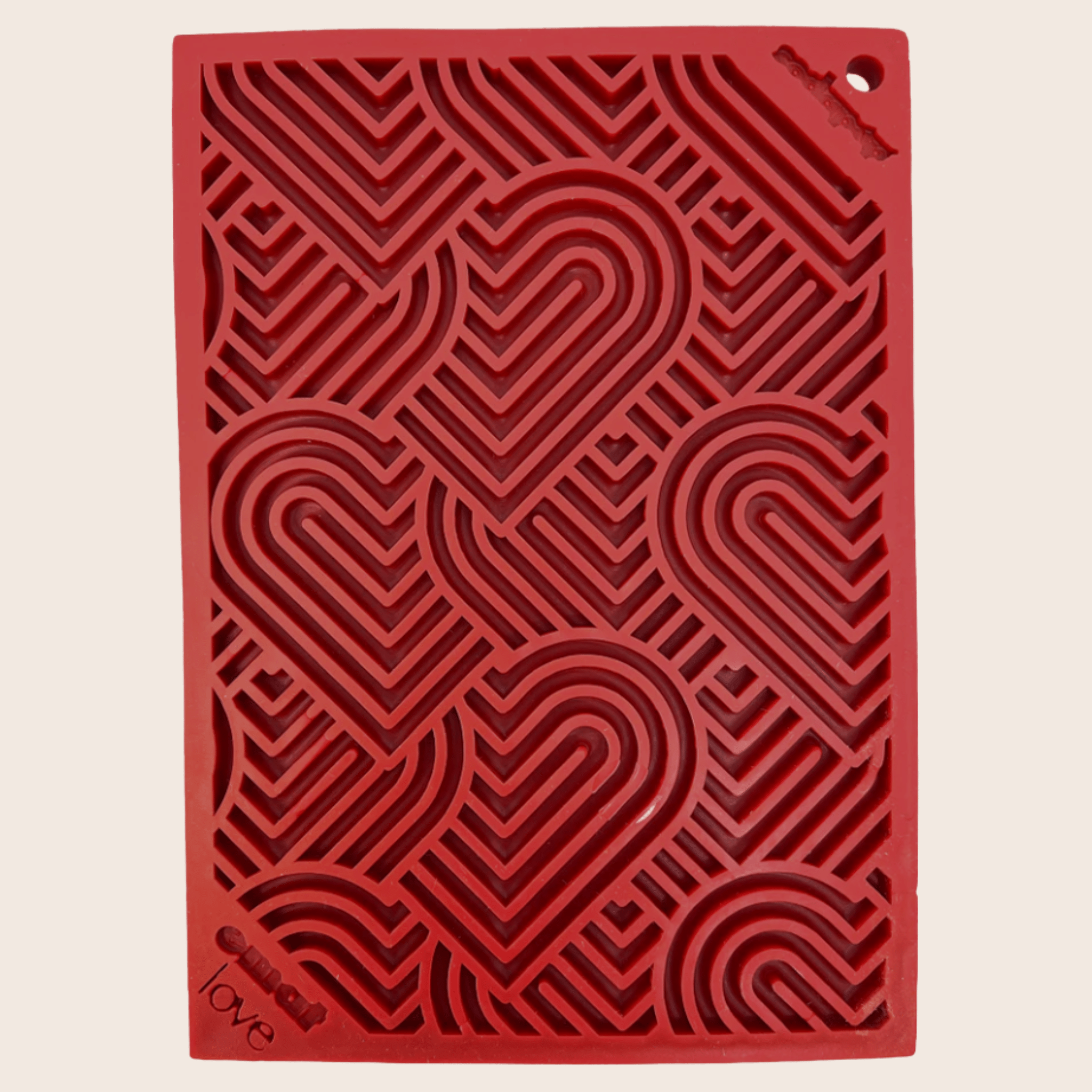 Lick Mats for Cats and Small Dogs Red Hearts