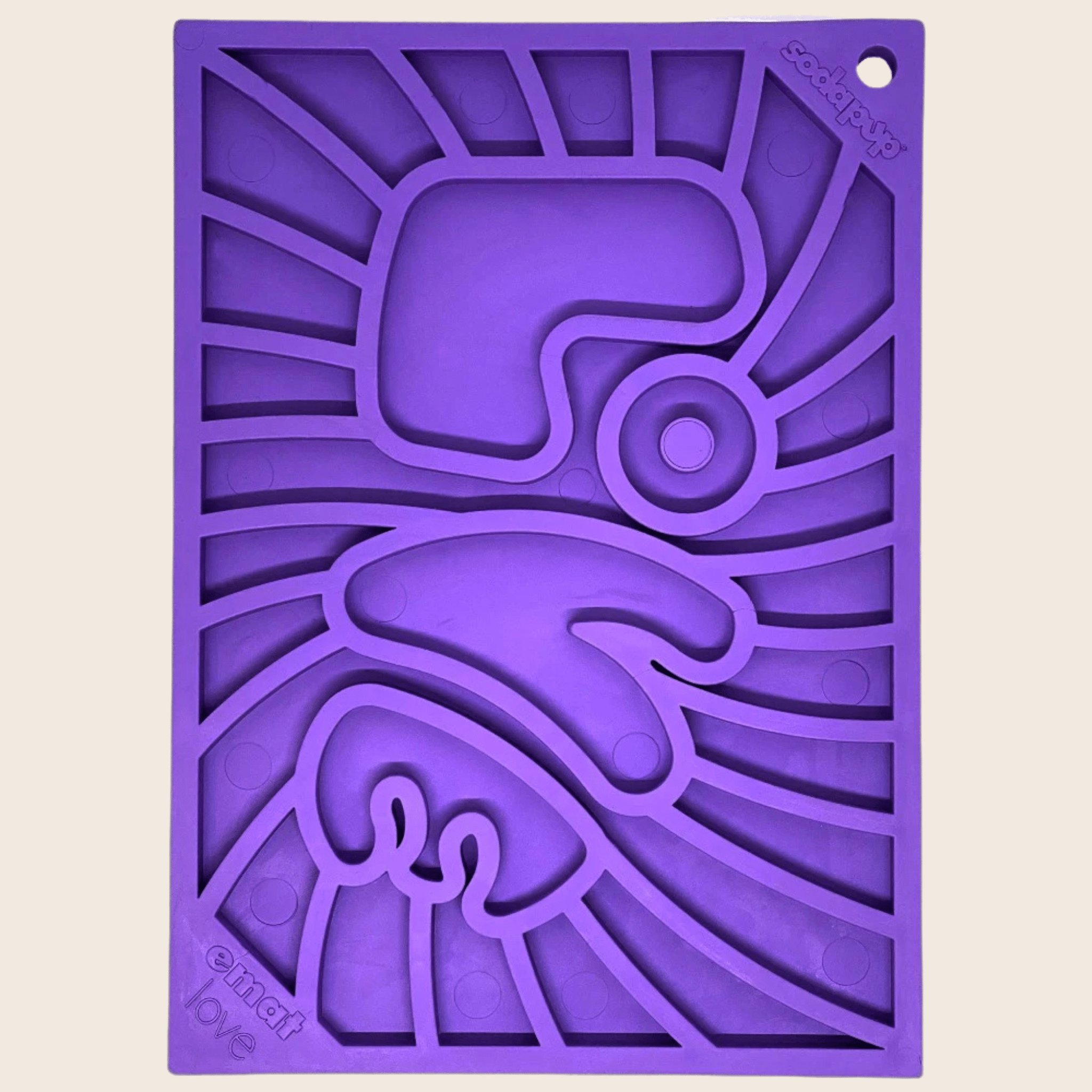 Lick Mats for Cats and Small Dogs Purple Groovy