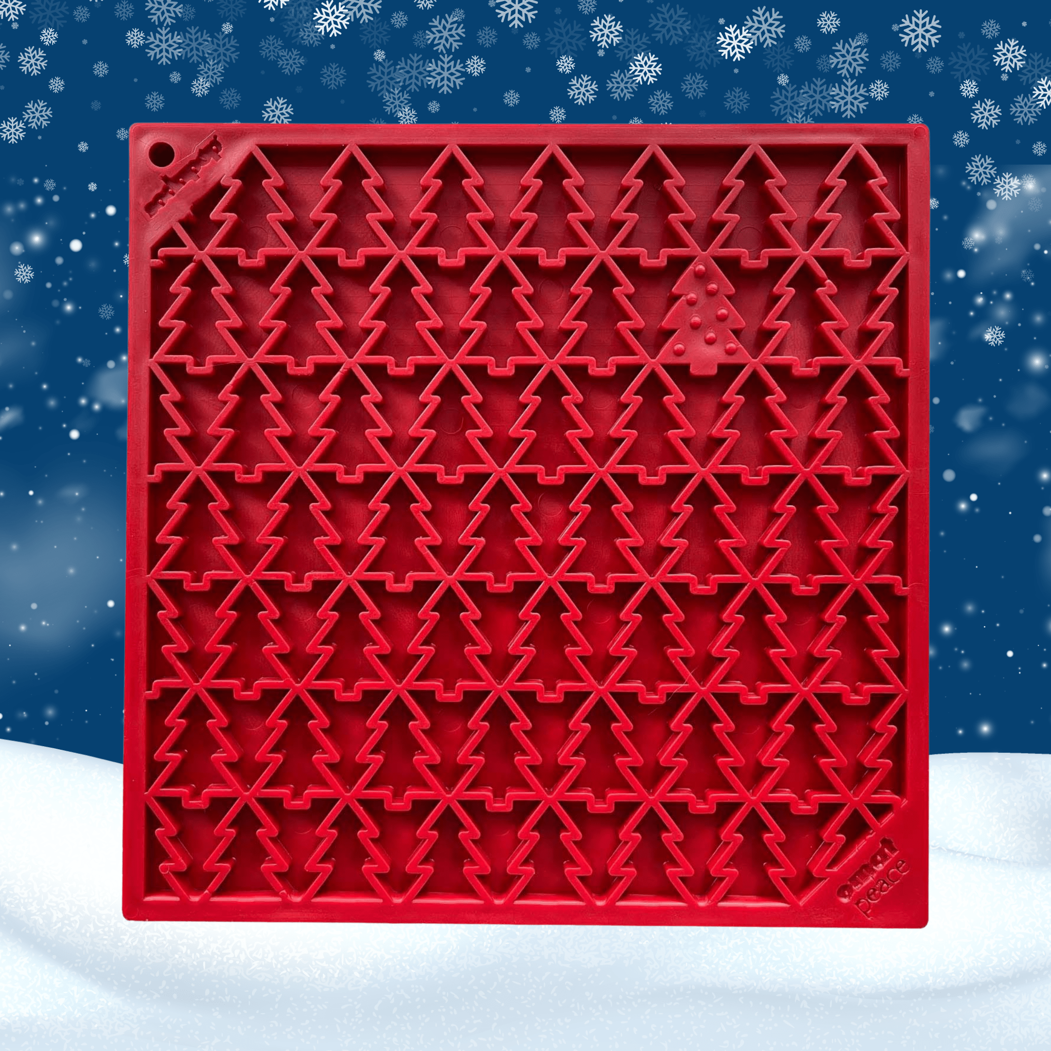 Dog Lick Mats Holiday Red Tree