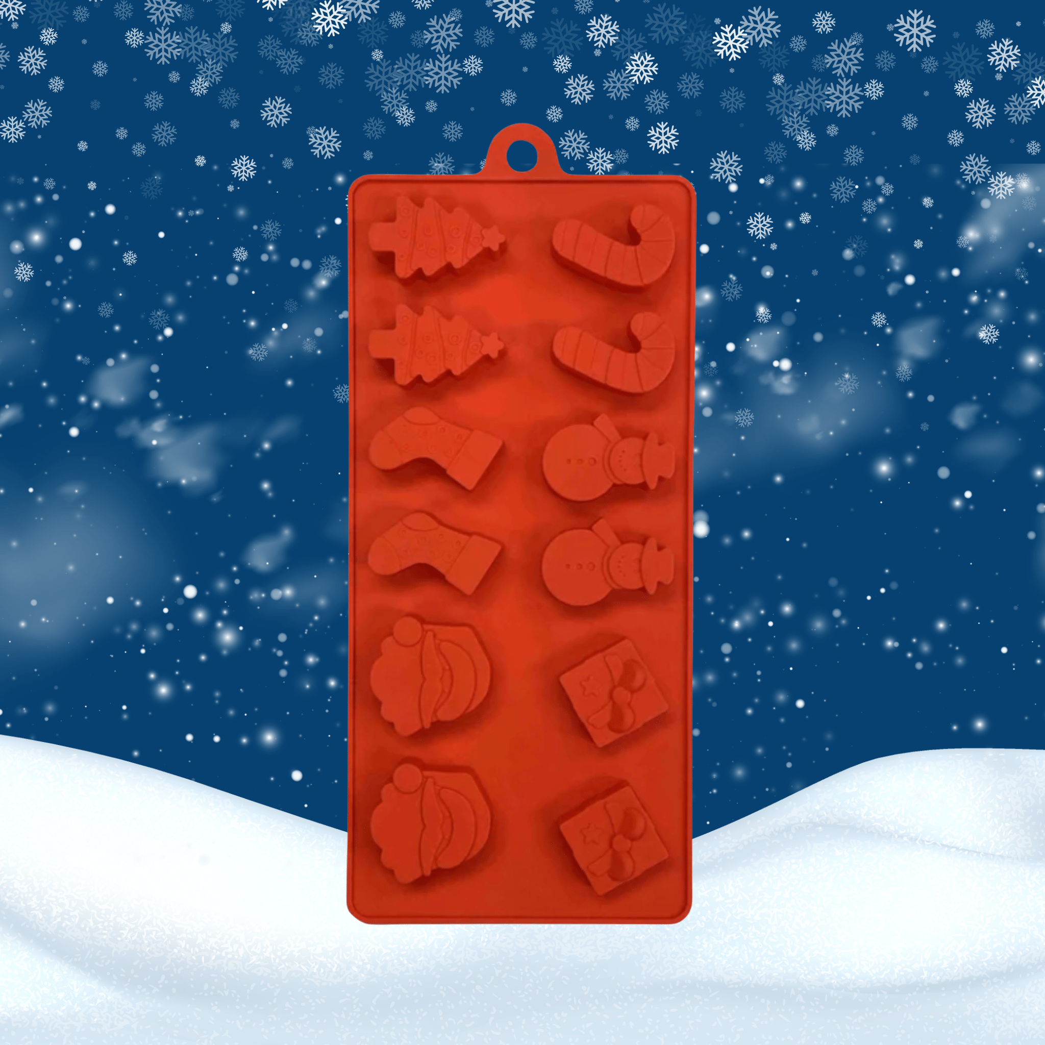 Pet Treat Molds Red Holiday