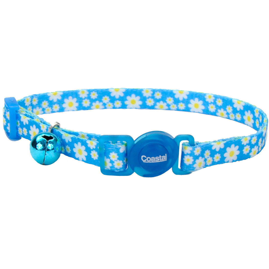 Safe Cat Fashion Adjustable Breakaway Collar Daisy Blue
