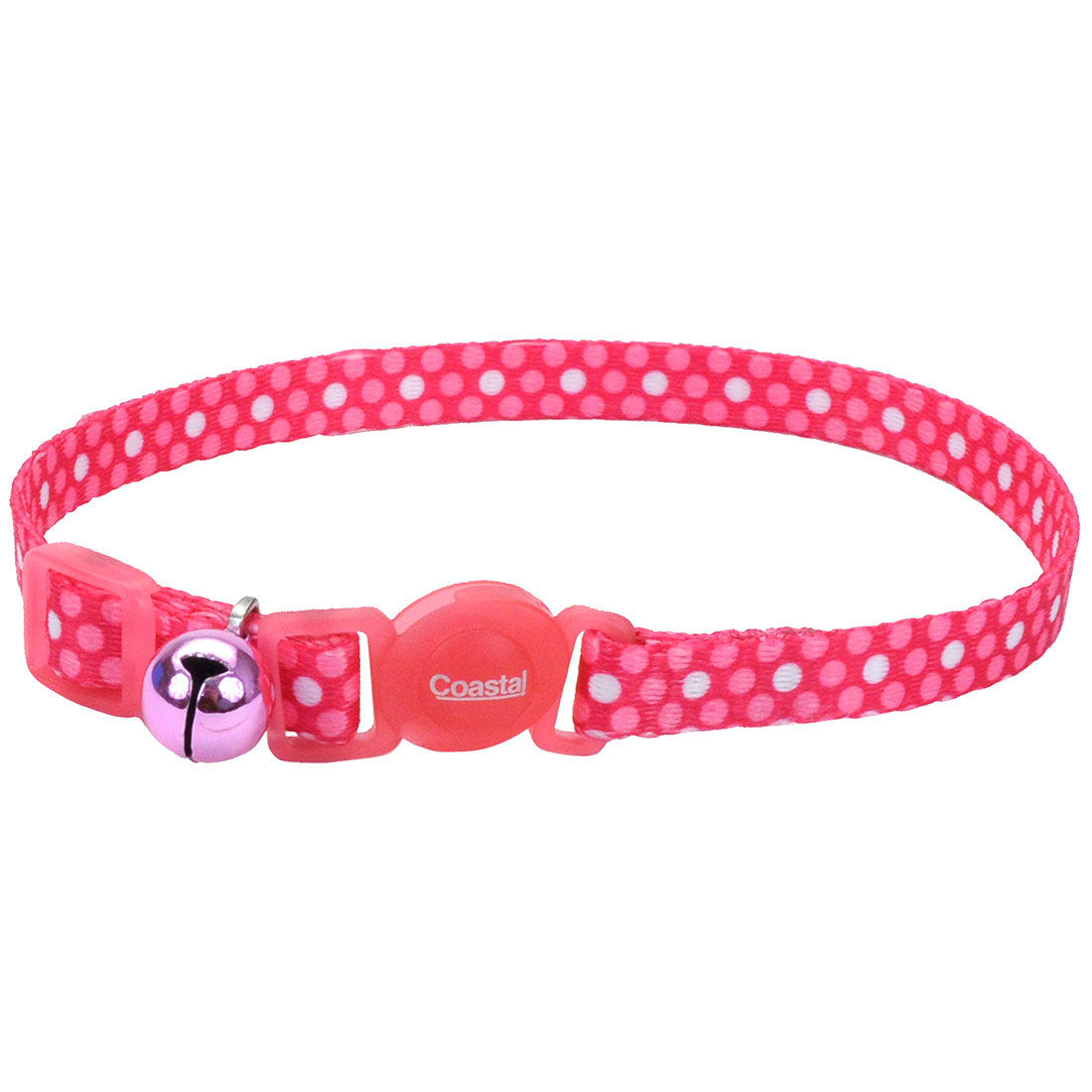 Safe Cat Fashion Adjustable Breakaway Collar Pink Dots