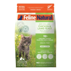Chicken & Lamb Freeze Dried Cat food by Feline Naturals Chicken Lamb 11 oz