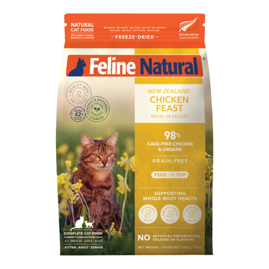 Chicken Freeze Dried Cat food by Feline Naturals Chicken 11oz