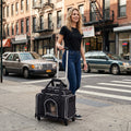 Rolling Pet Carrier with Wheels for Cats and Small Dogs Black