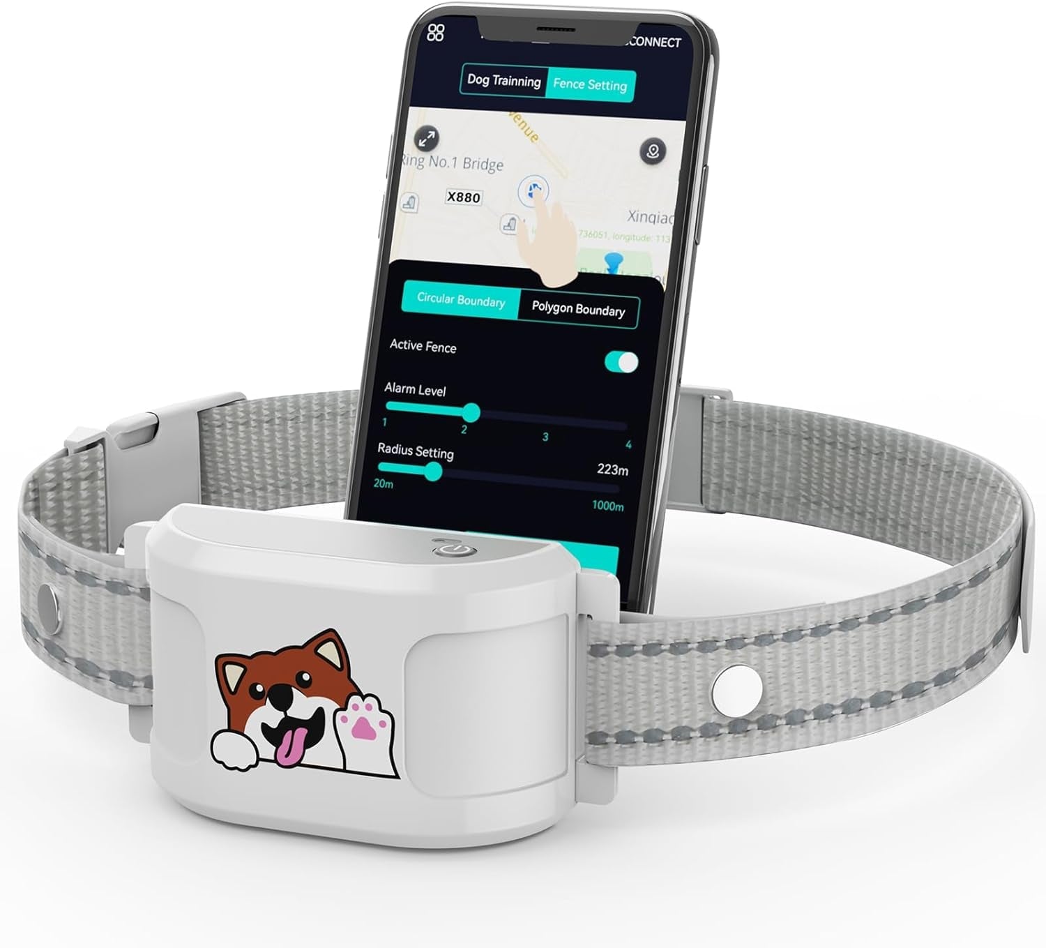 GPS Dog Collar Wireless Fence Training Waterproof App Control No Subscription Default Title